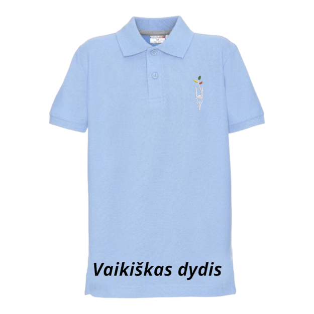 Mokykliniai polo marškinėliai su logotipu - įliemenuoti (5-IVag klasės)