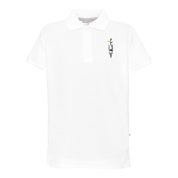 School  Polo Shirts with Logo  WHITE (for kids)