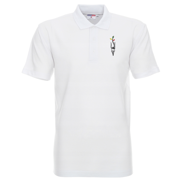 Mokykliniai BALTI polo marškinėliai su logotipu 