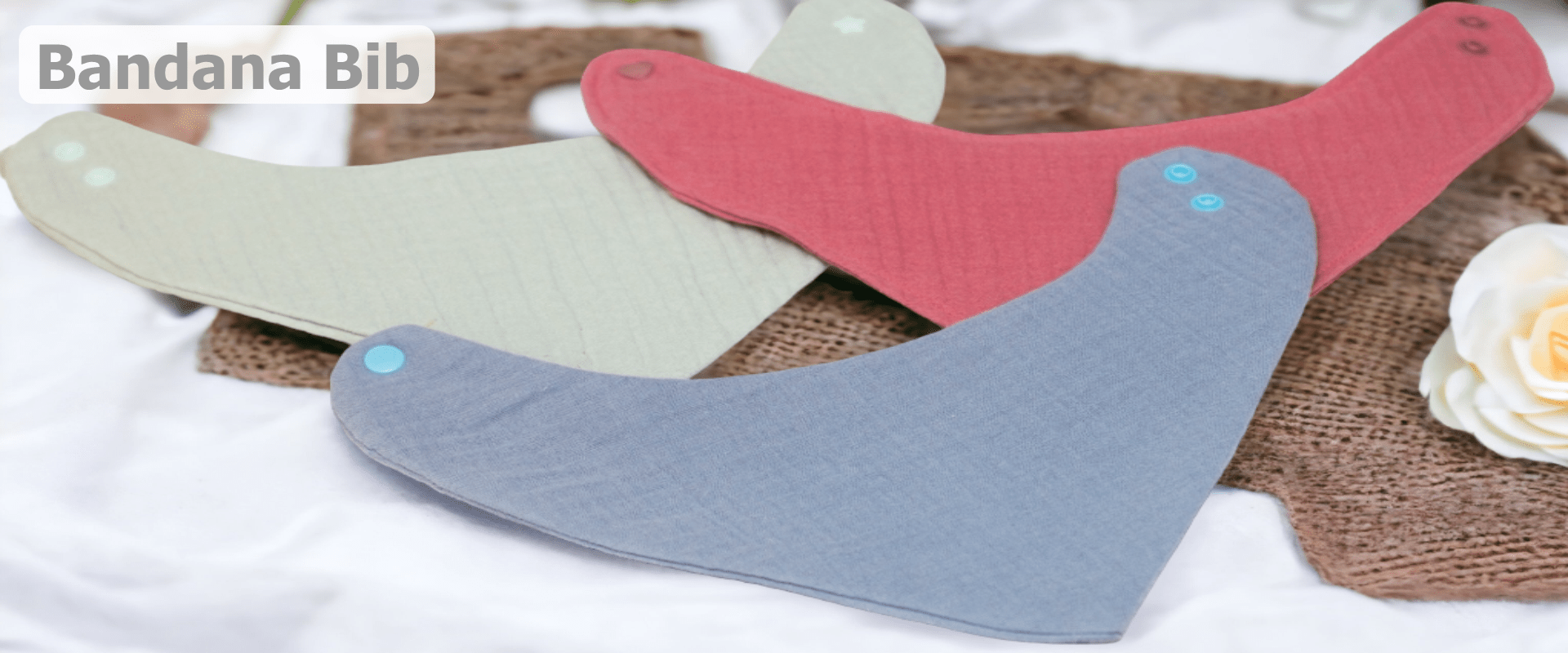 Baby bandana bib from muslin