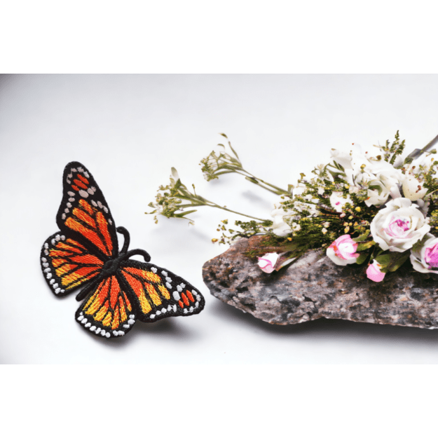 3D Embroidered MONARCH Butterflies 1pc