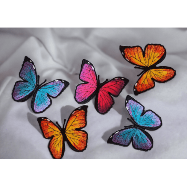 3D Embroidered Picture with BUTTERFLIES (2) 6x8 in