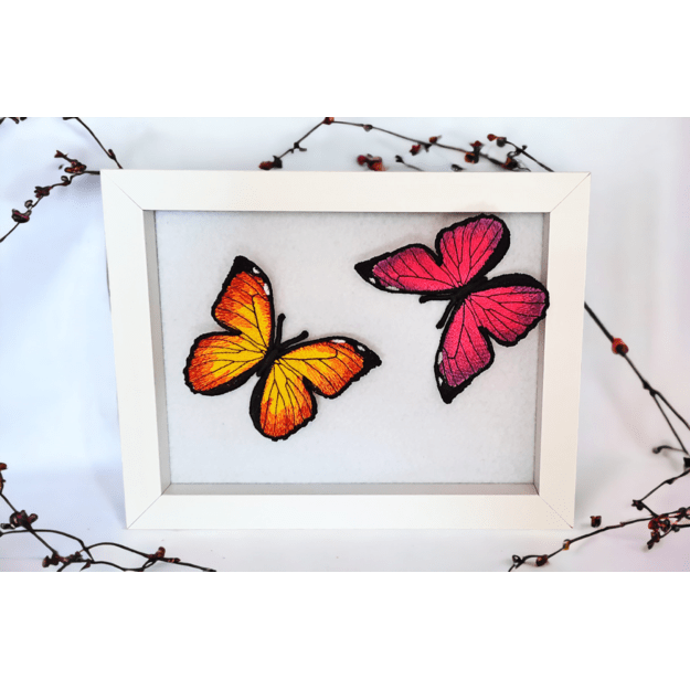 3D Embroidered BUTTERFLIES 3 pcs