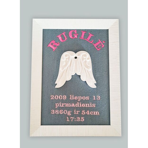 BIRTH ANNOUNCEMENT - Home Scent - 3D Embroidered Picture