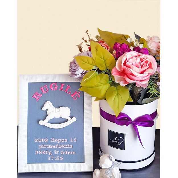 BIRTH ANNOUNCEMENT - Home Scent - 3D Embroidered Picture