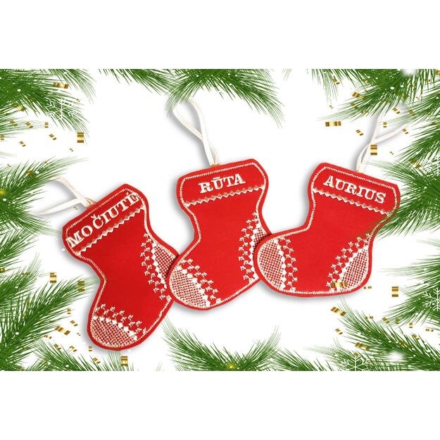 Glowing Christmas Ornament "SOCK" (10pcs.)