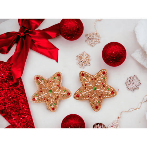 Handmade felt ornaments - gingerbread cookies (8pcs) ALL