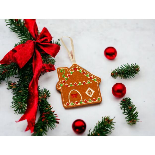 Handmade felt ornaments - gingerbread cookies (8pcs) ALL