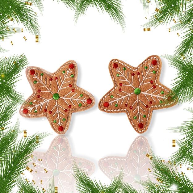 Personalized Christmas Ornament  - GINGERBREAD STAR #1