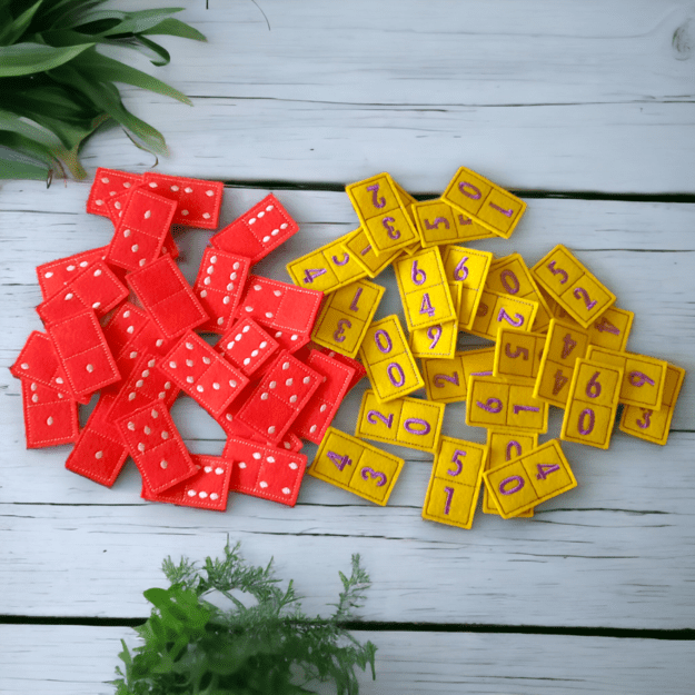 Handmade Felt Domino Game, Set of 2