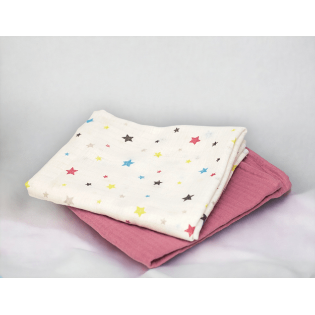 Gauze Fabric Blankets, Swaddles Set of 2