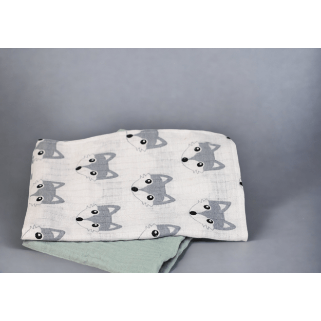 Gauze Fabric Blankets, Swaddles Set of 2