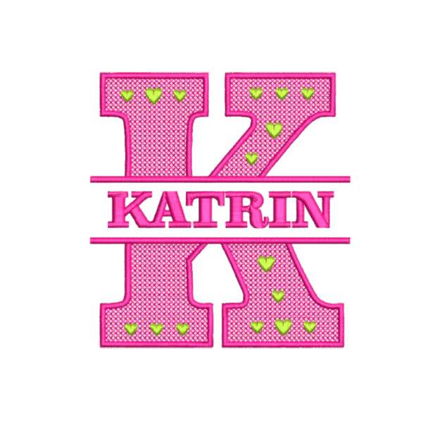 Lace Letter "K"  Embroidery file