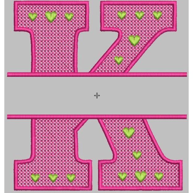 Lace Letter "K"  Embroidery file