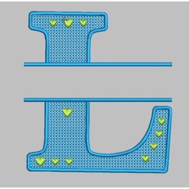 Vardo raidė "L" - siuvinėjimo failas