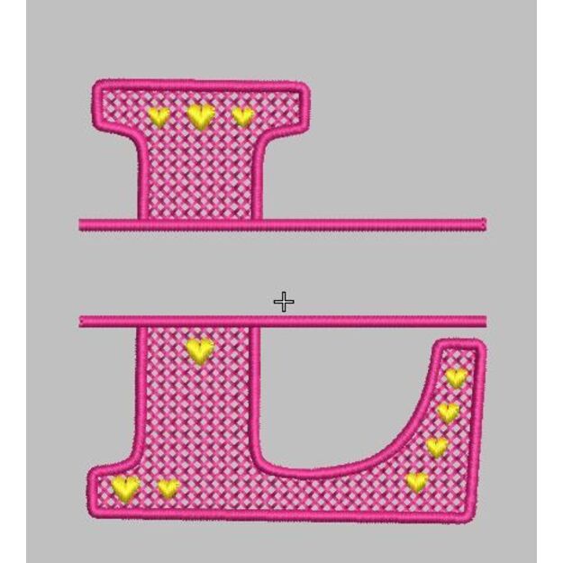 Lace Letter "L"  Embroidery file