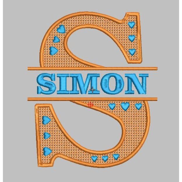 NAME LETTER "S", Lace  - Embroidery file/Digital file, PERSONALIZED