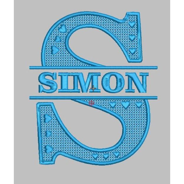 NAME LETTER "S", Lace  - Embroidery file/Digital file, PERSONALIZED