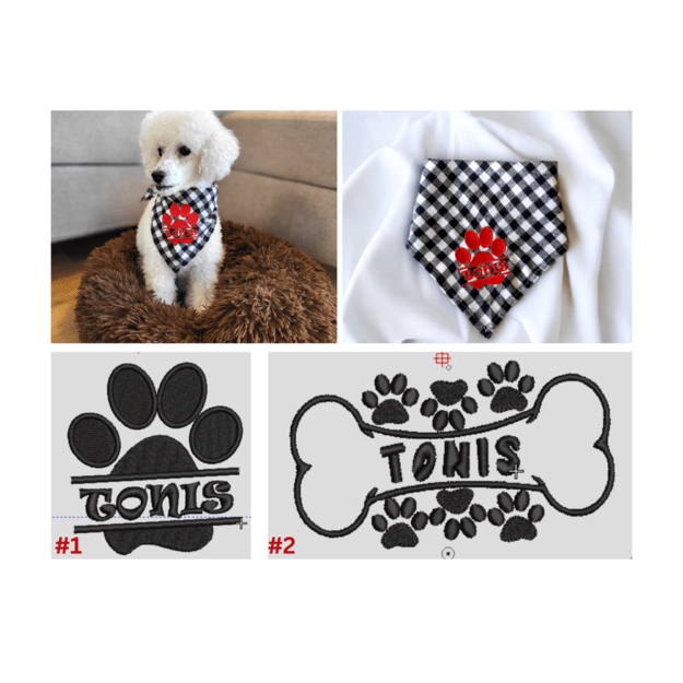 Personalized Dog Bandana Scarf