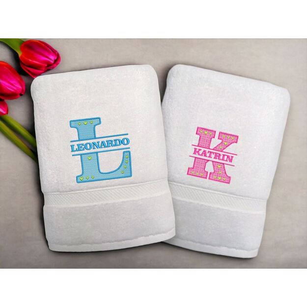 Embroidered Towel "Letter"